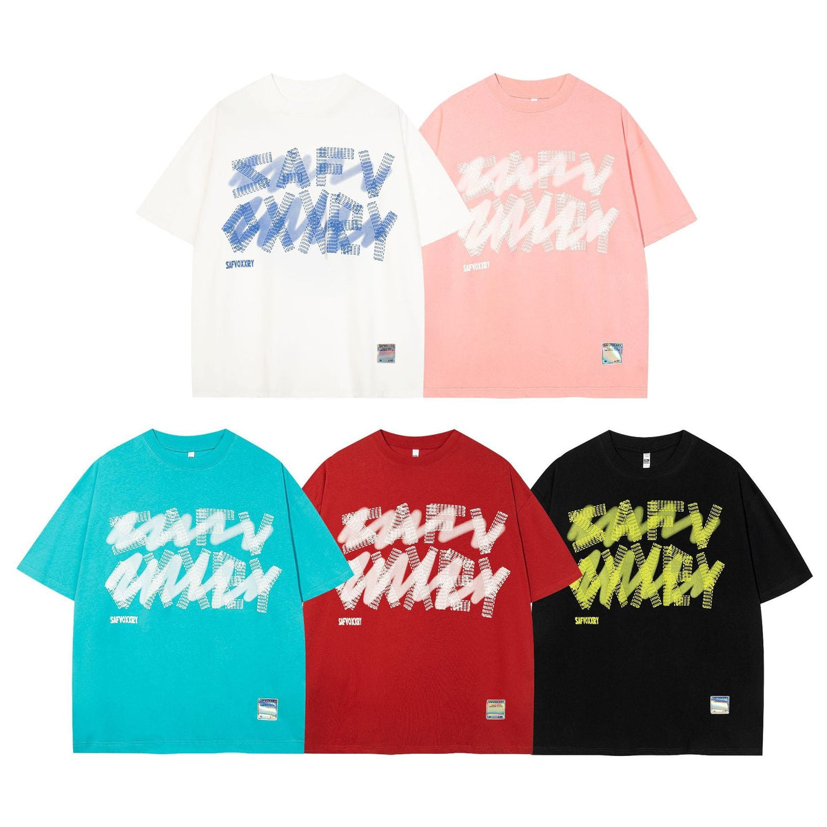 Foam Letter Print Short Sleeve T-Shirt