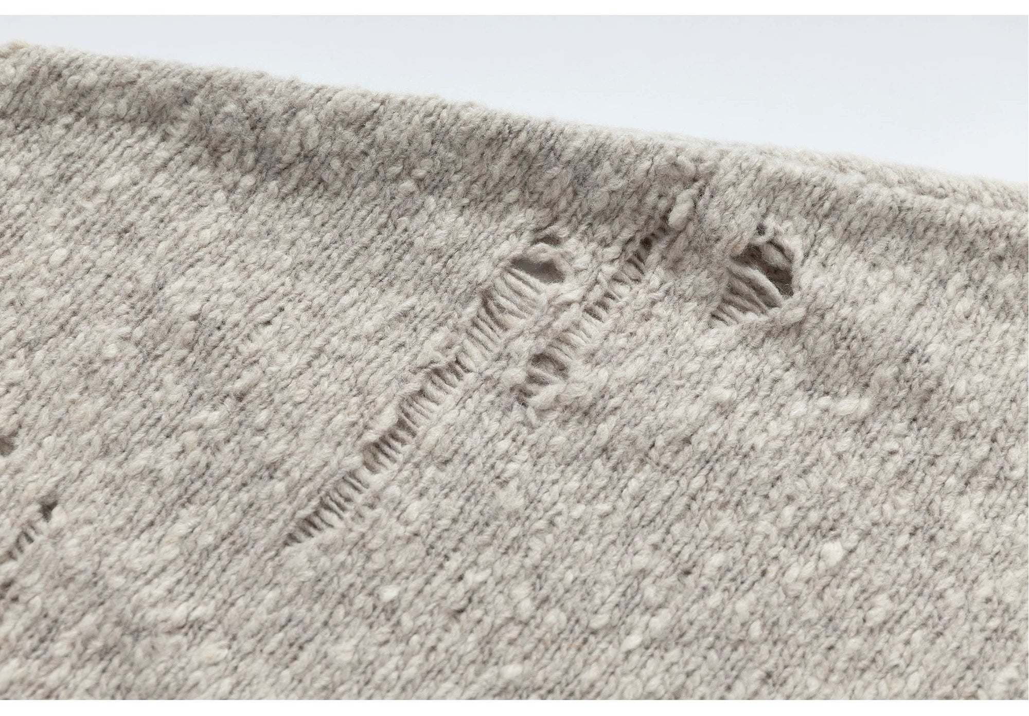 Fake Fur Trim Drawstring Oversize Knit Cardigan
