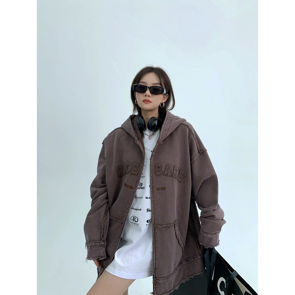Damage Heavyweight Oversize Zipper Hoodie