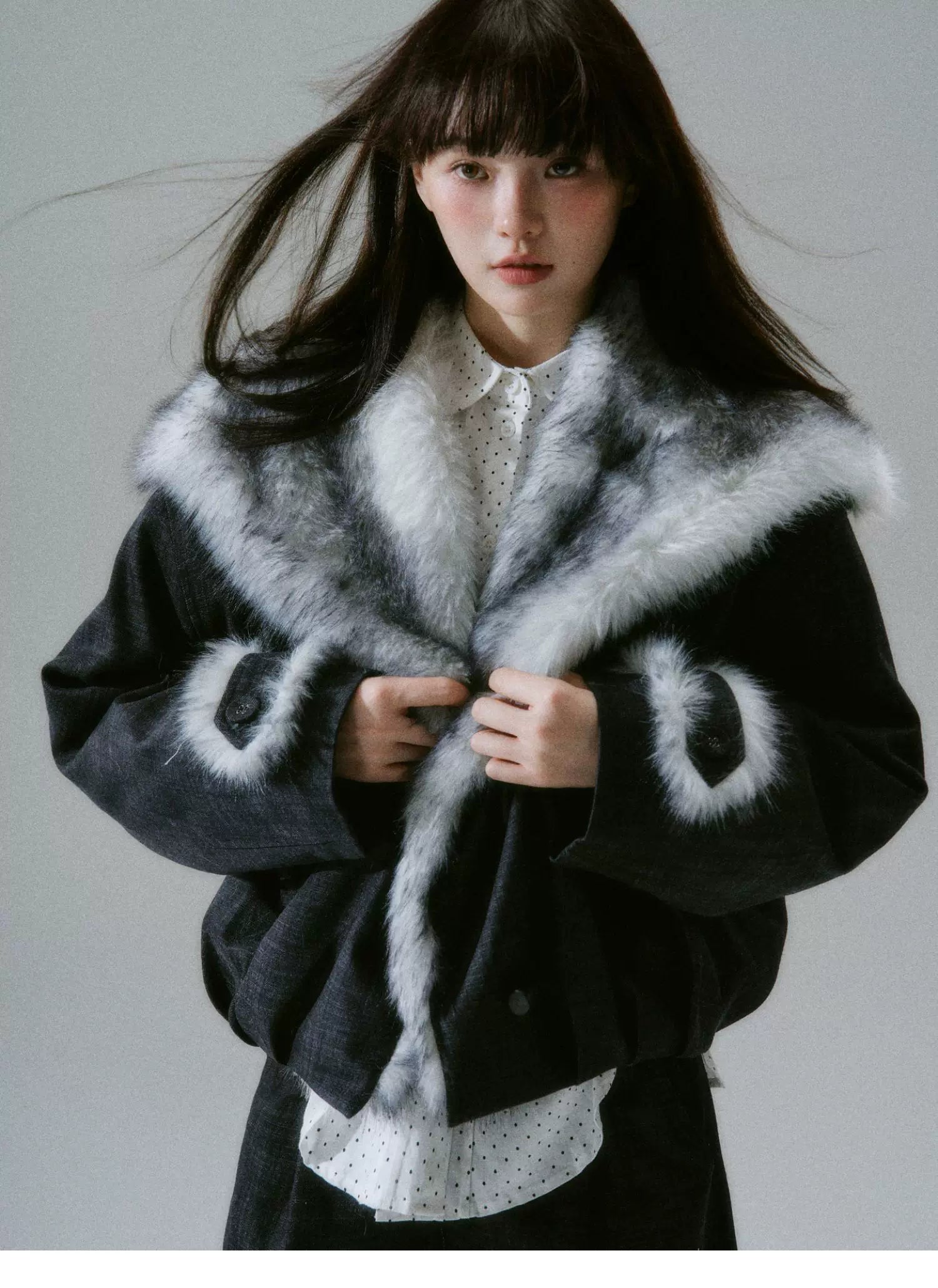 Plush Flower Bud Short Jacket