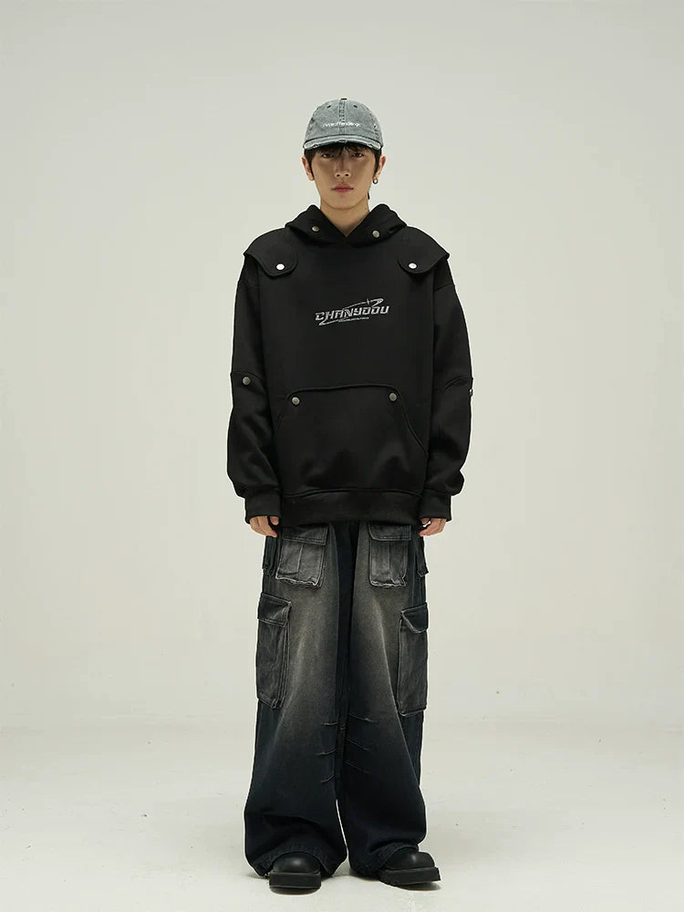 Felpa con cappuccio oversize