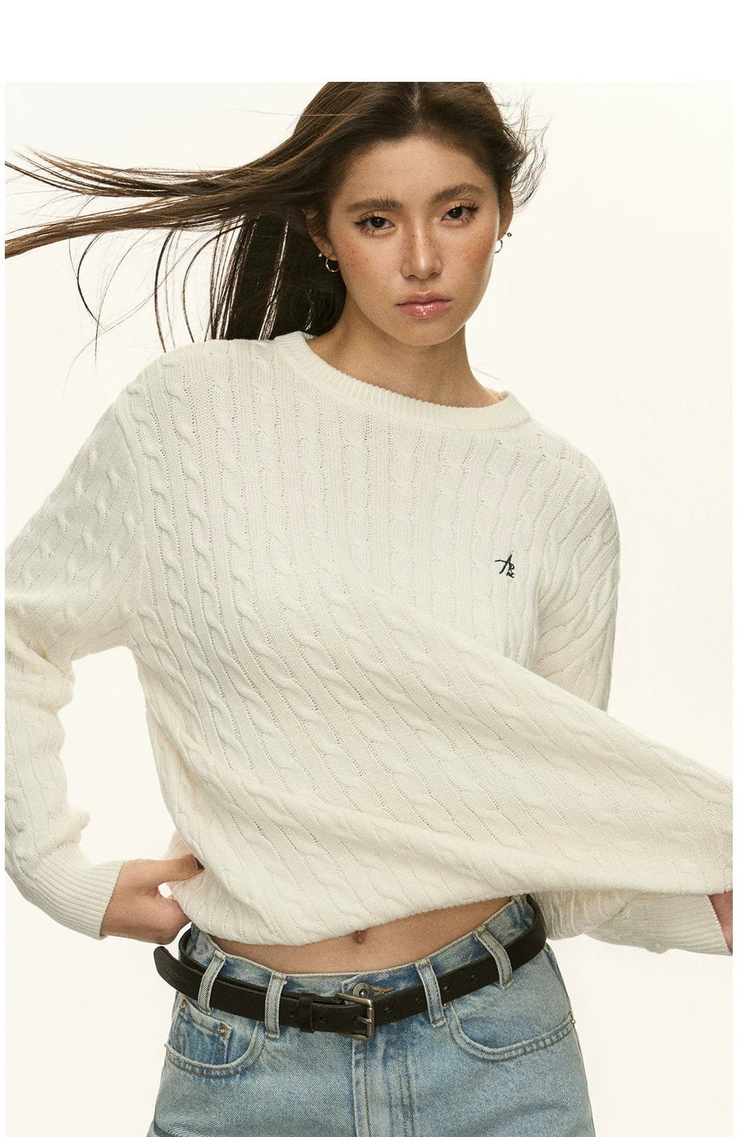 Oversize Round Neck Knit Sweater