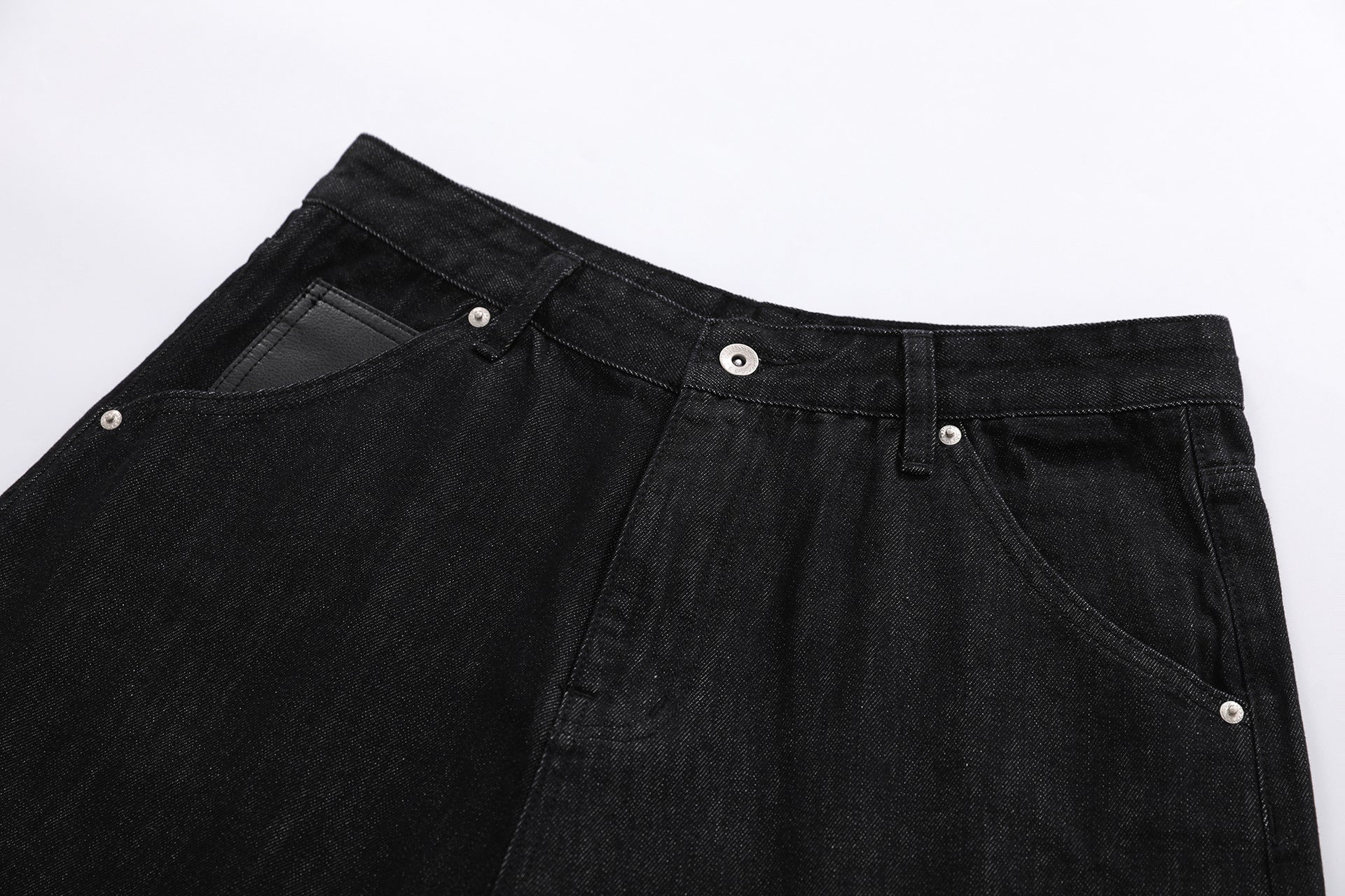 Embroidery Stripe Denim Jort