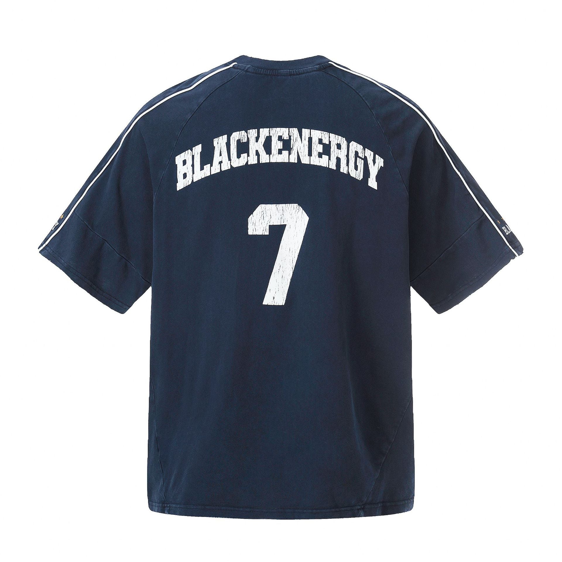 Letter Embroidery Piping Short Sleeve T-Shirt