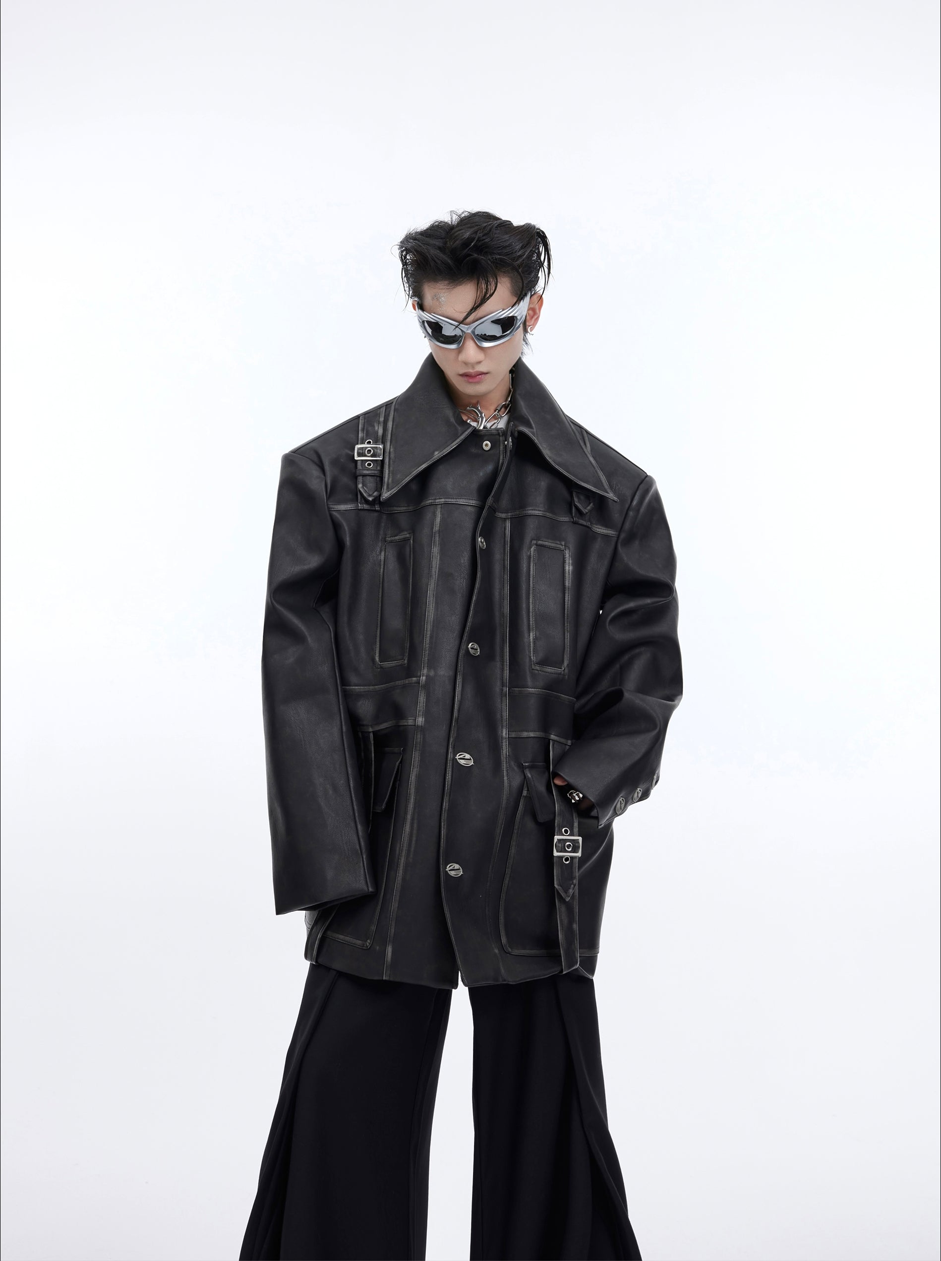 Oversize PU Leather Jacket
