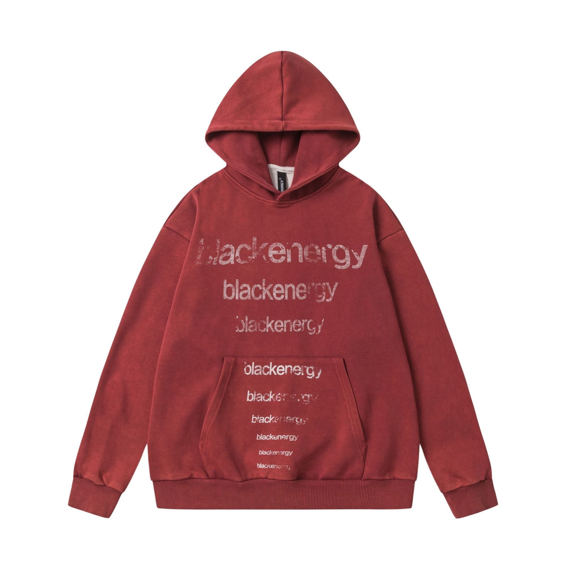 Washed Letter Print Hoodie