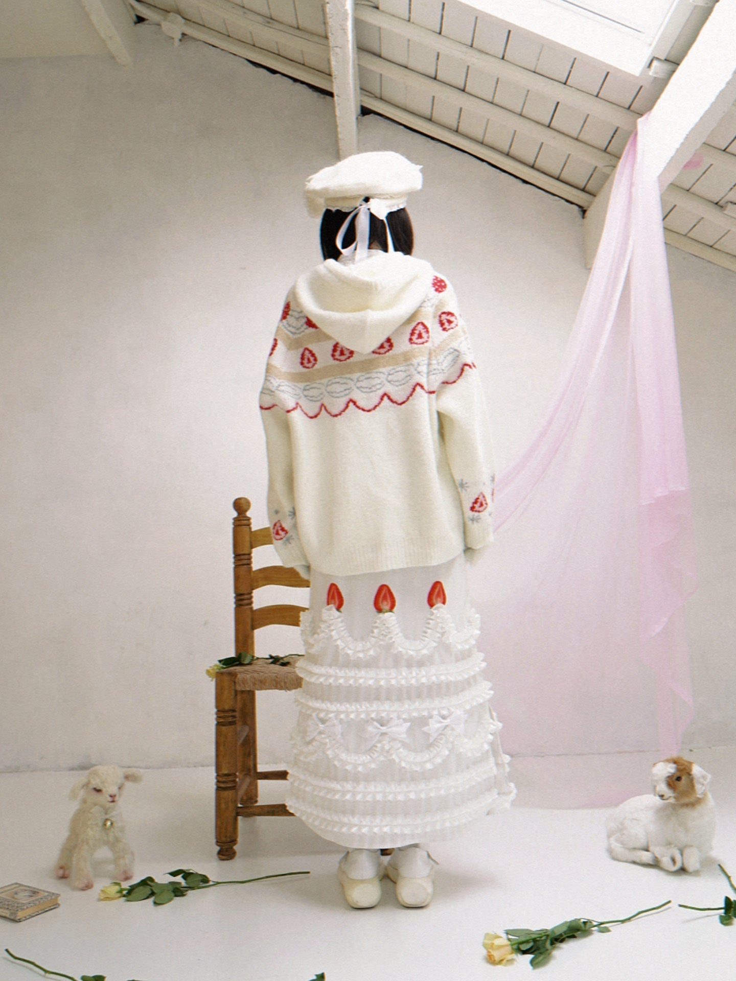 Cake Hooded Knit Cardigan