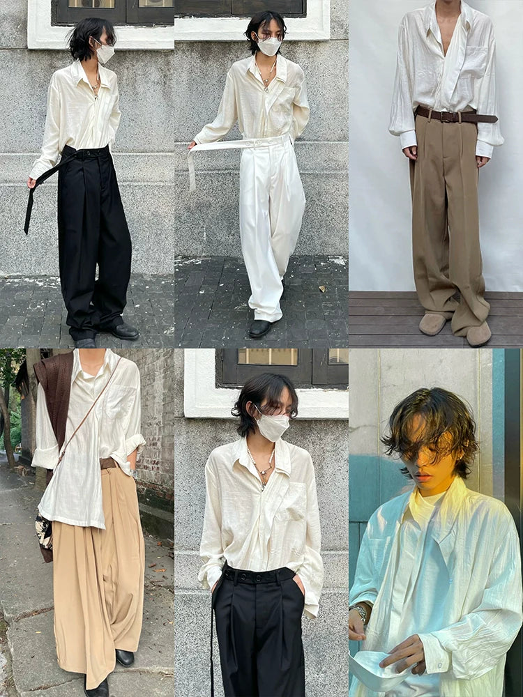 Pleats Oversize Long Sleeve Shirt
