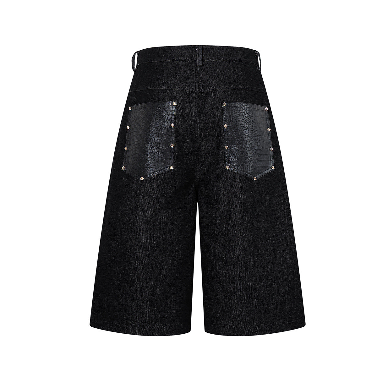 Python Pattern Rivet Denim Jort