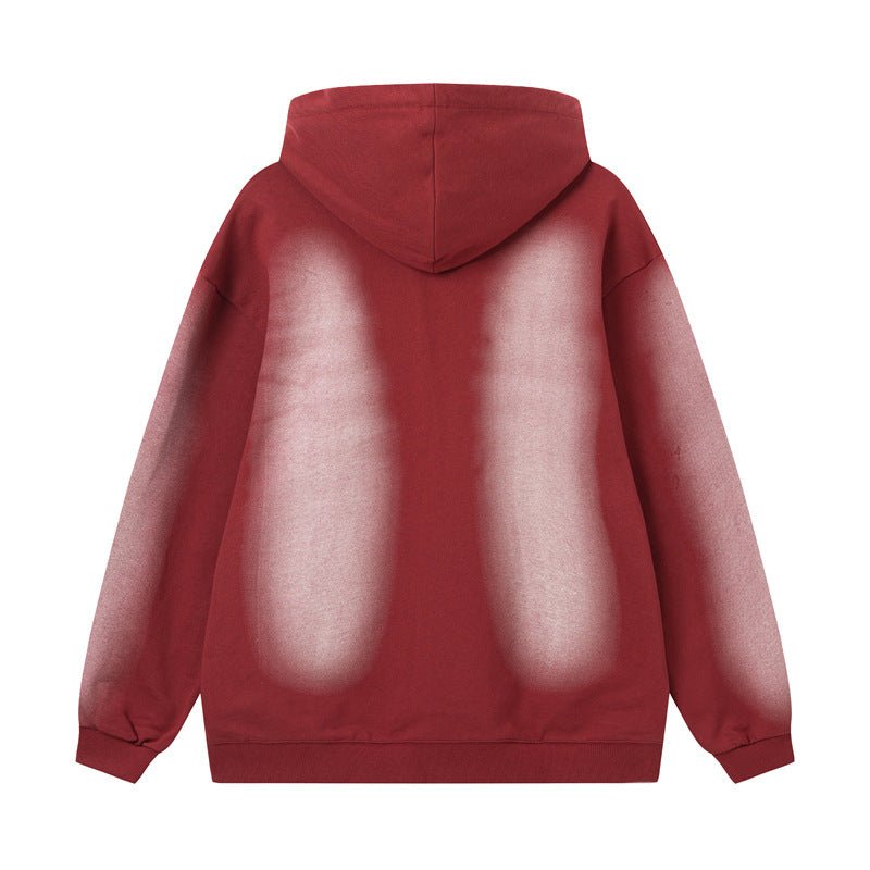 Sudadera oversize con estampado de letras en bloques de color