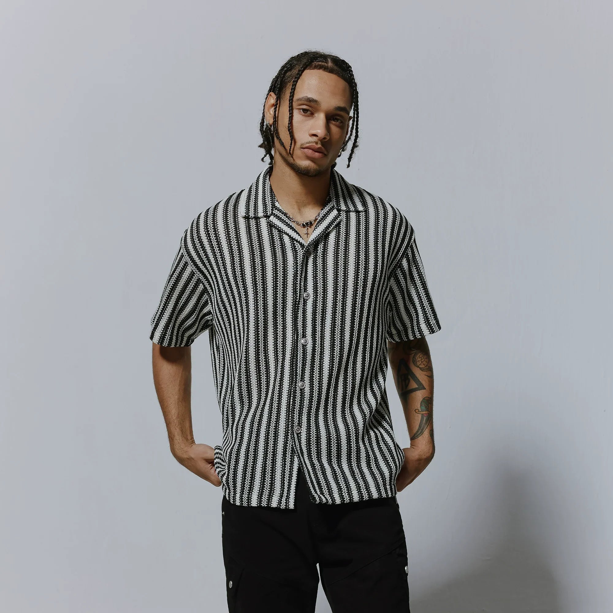 Stripe Woven Turn-Do