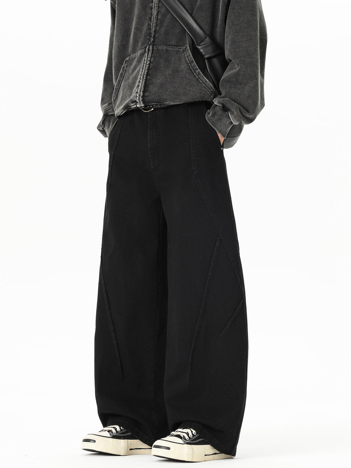 Vintage Deconstructed Patchwork Wide-Leg Pants