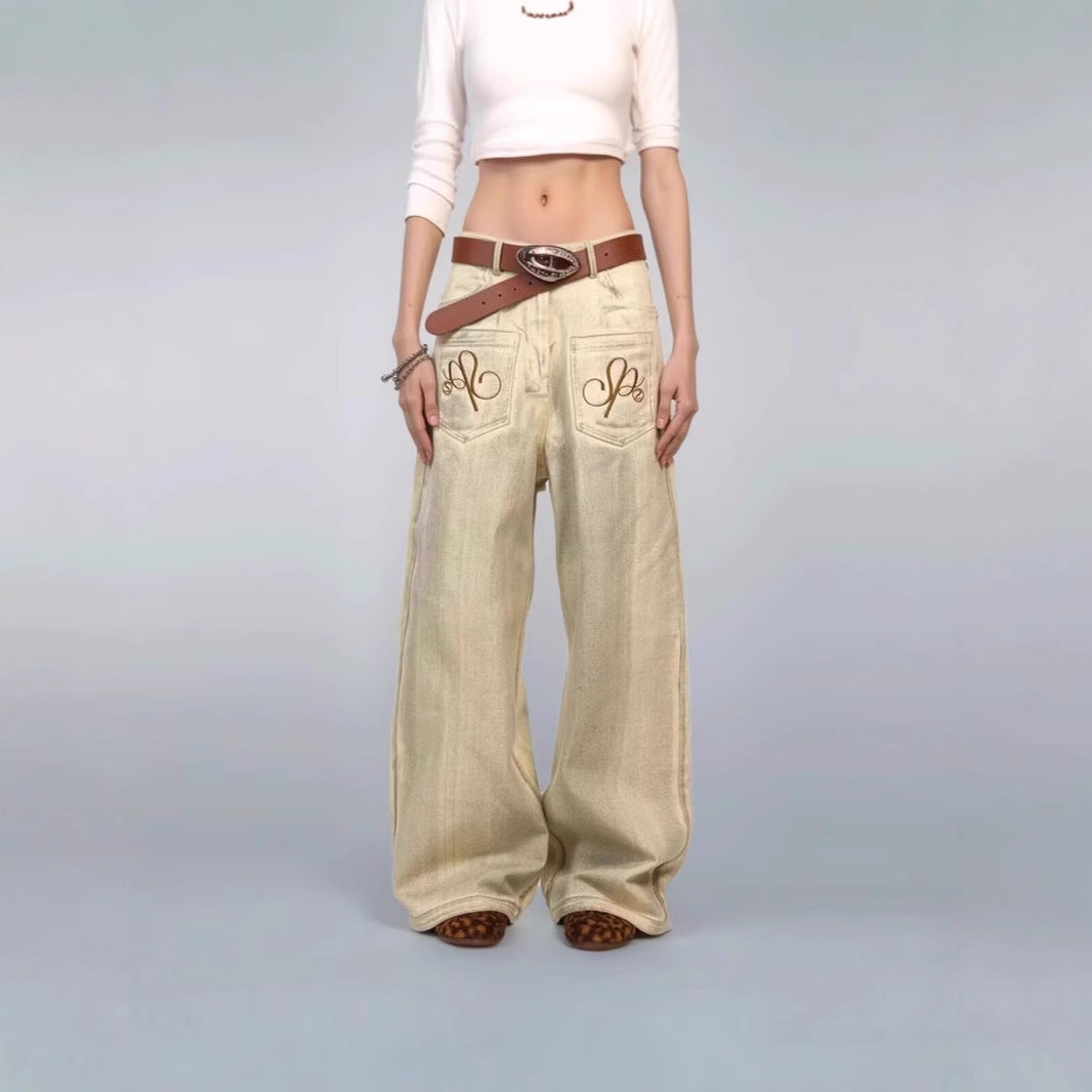 Vintage Dirty Straight-Leg Jeans