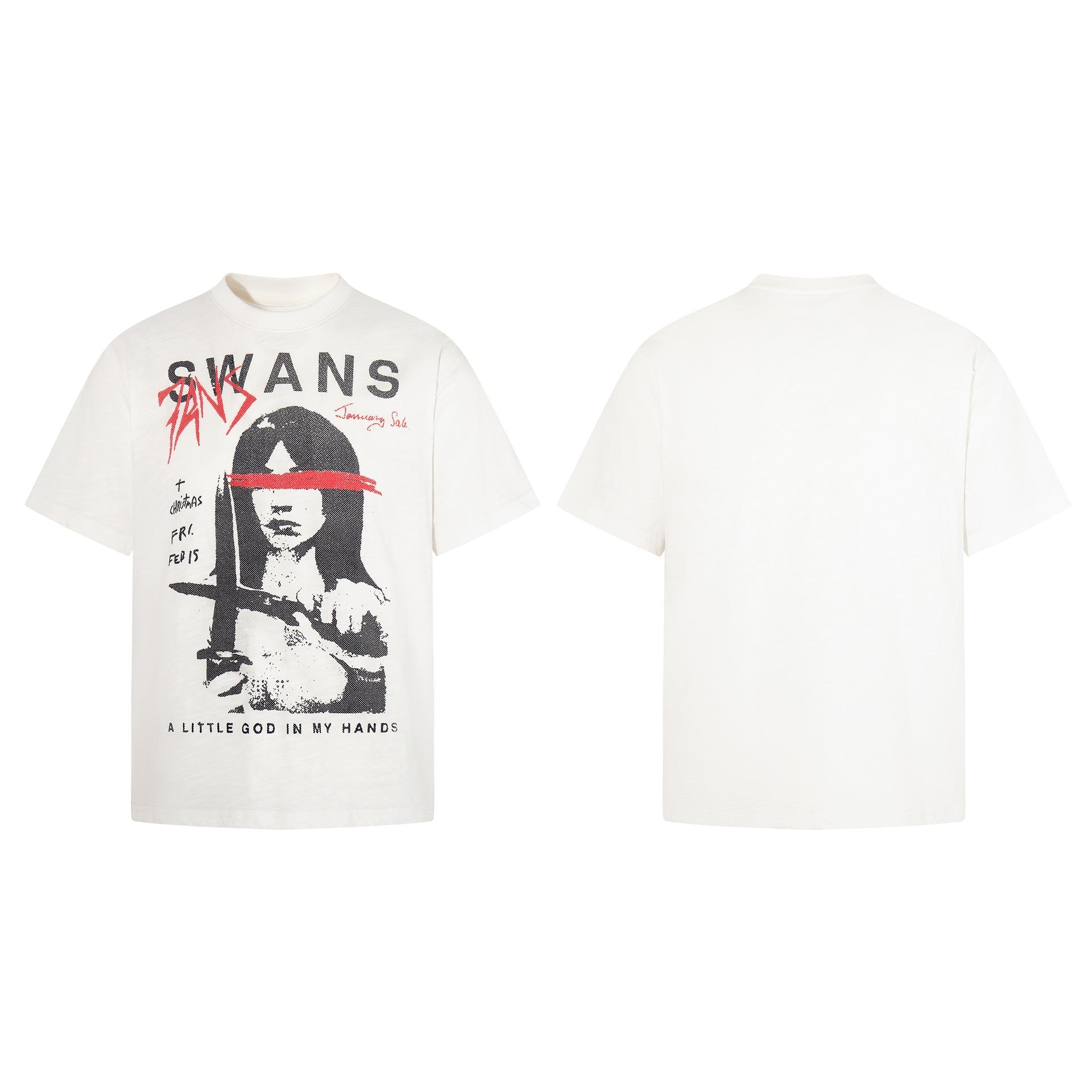 Slub Cotton Graphic Print Short Sleeve T-Shirt
