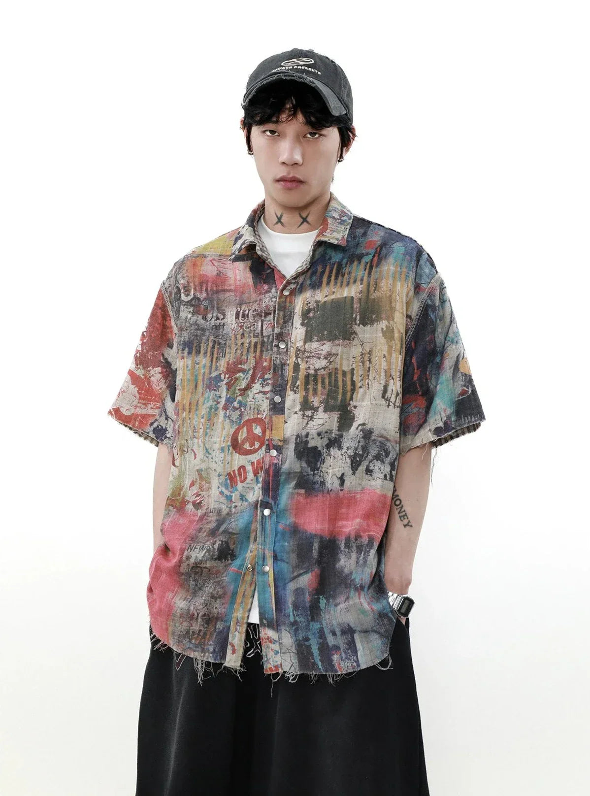 Riversible Damage Short Sleeve Shirt