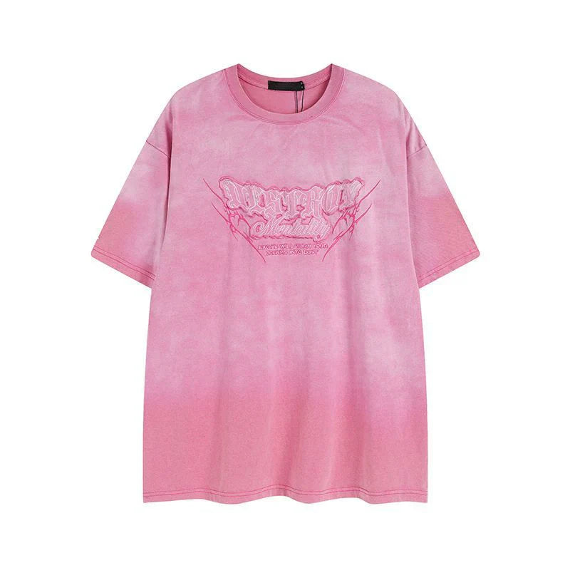 Wash Print Oversize Short Sleeve T-Shirt
