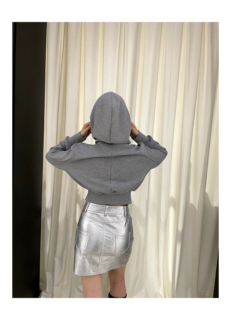 Diagonal Zipper Hoodie