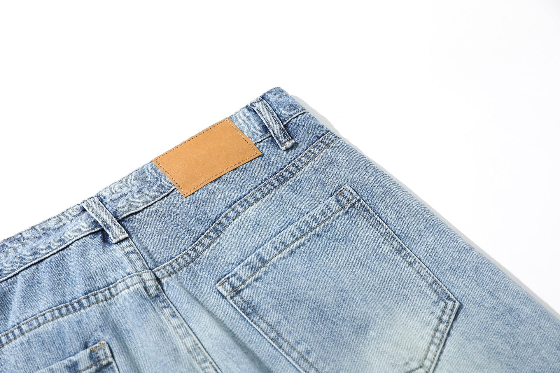 Washed Damage Flare Denim Jeans