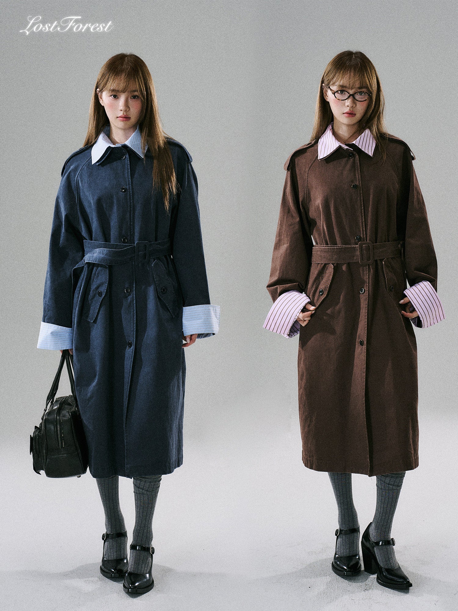 Detachable Rose-Fenced Girl's Trench Coat
