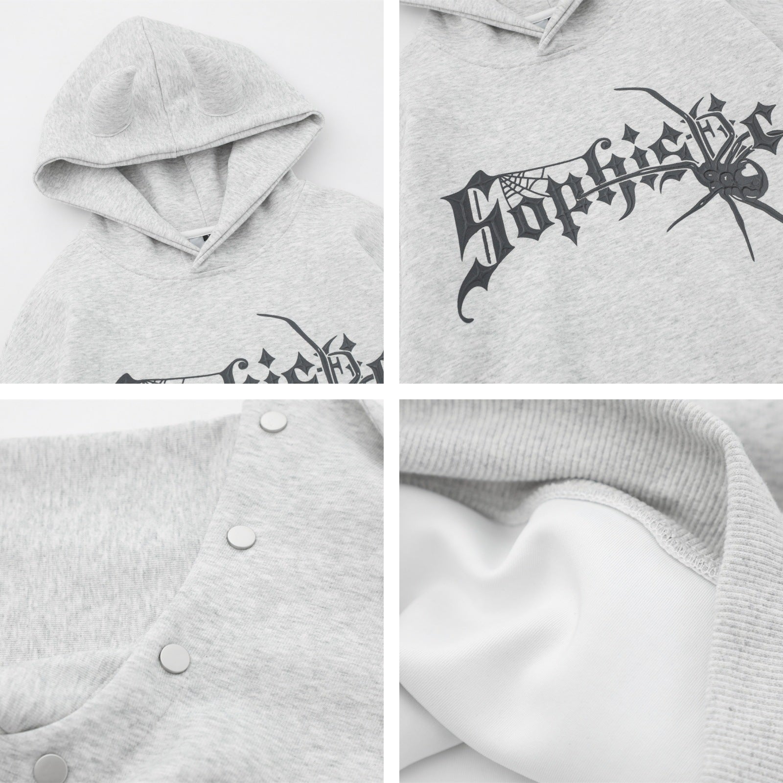 Felpa con cappuccio oversize con maniche staccabili