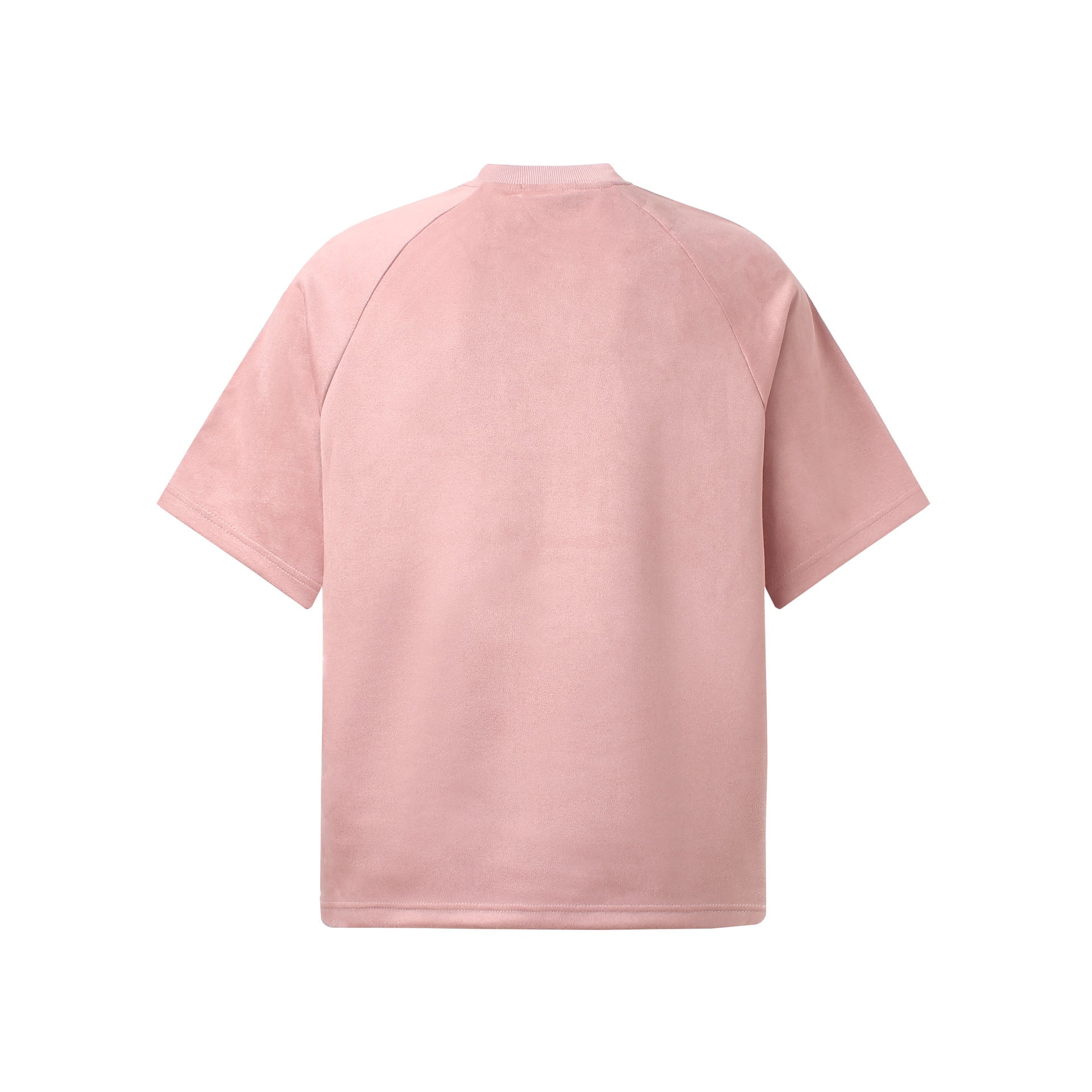Color Block Suede Logo Short Sleeve T-Shirt