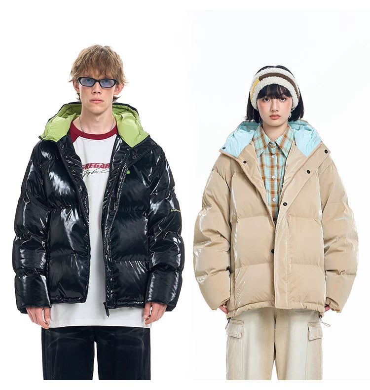 Oversize Hooded White Duck Down Jacket