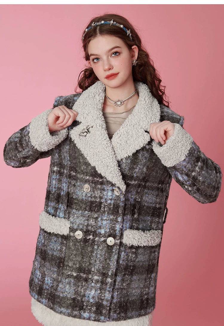 Plaid Mid-Length Coat