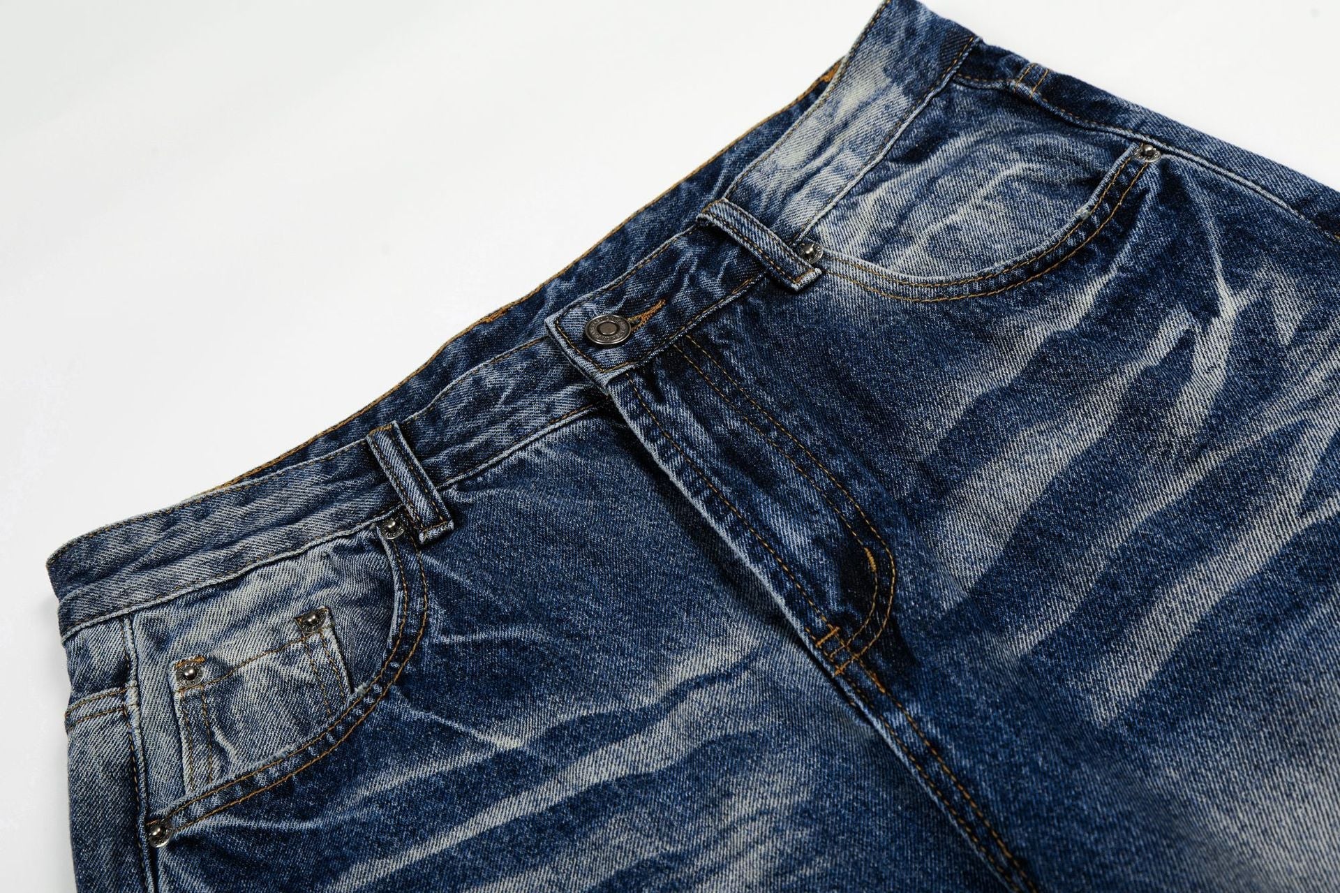 Washed Whiskers Flare Denim Jeans