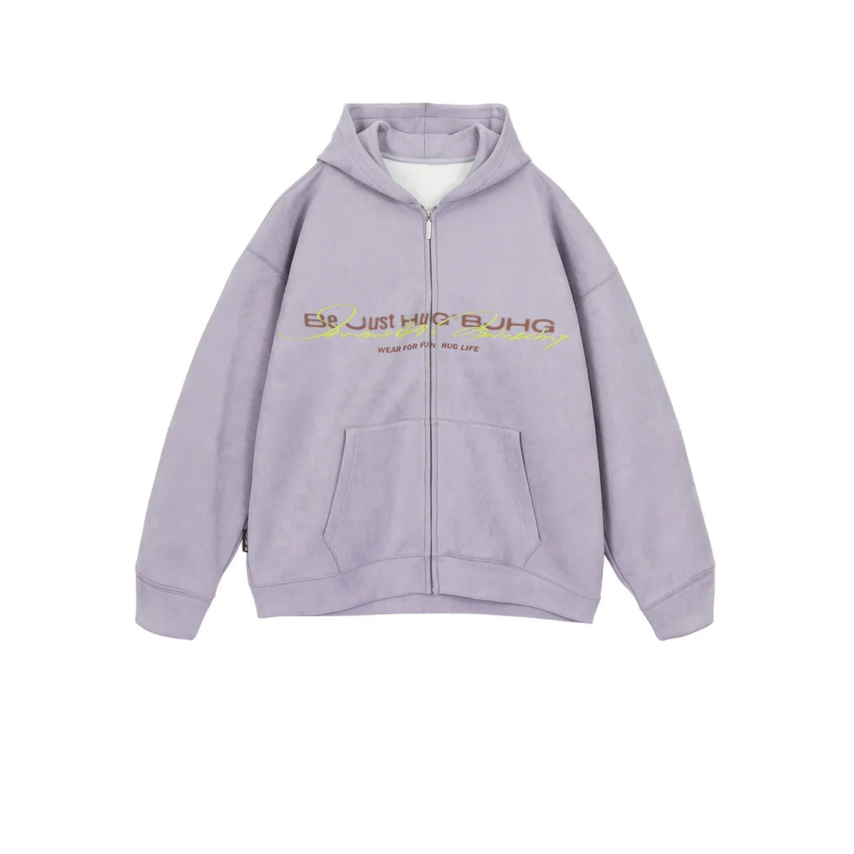 Oversize Suede Zipper Hoodie