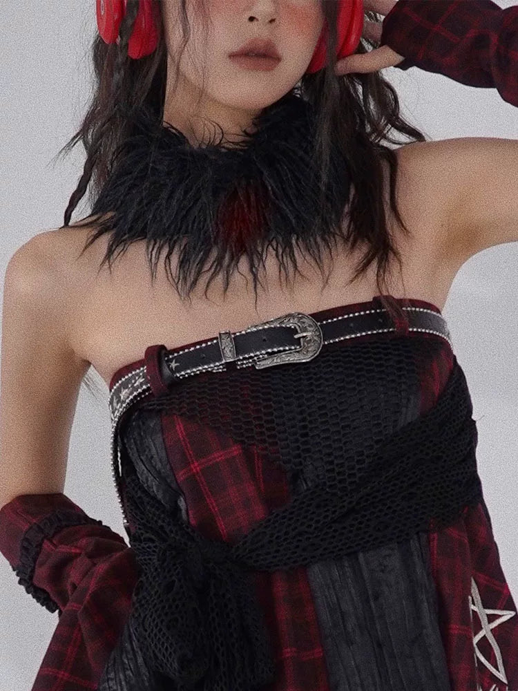 Fake Fur Gothic Scarf