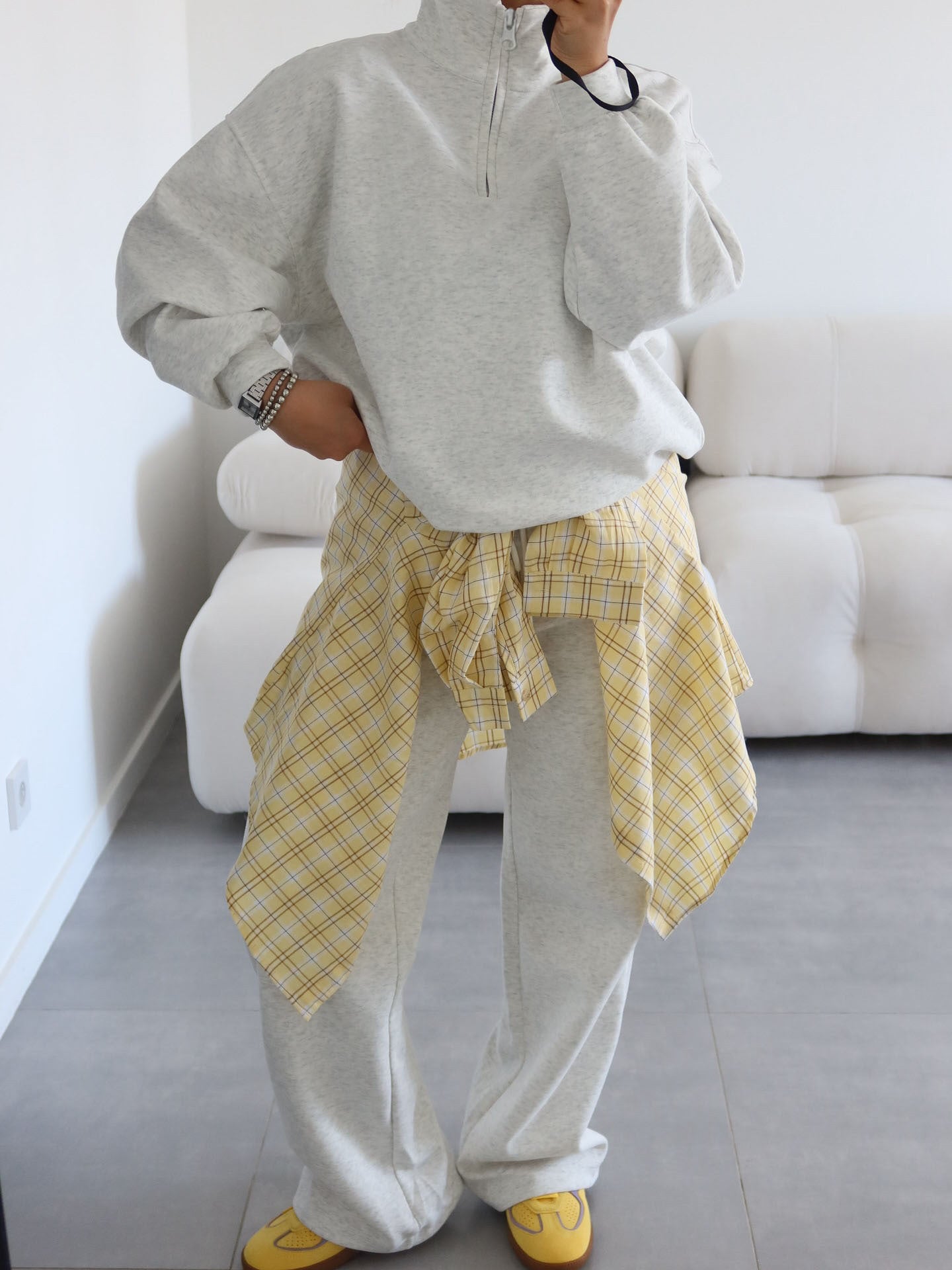 Oversize Lace-up Sweatshirt