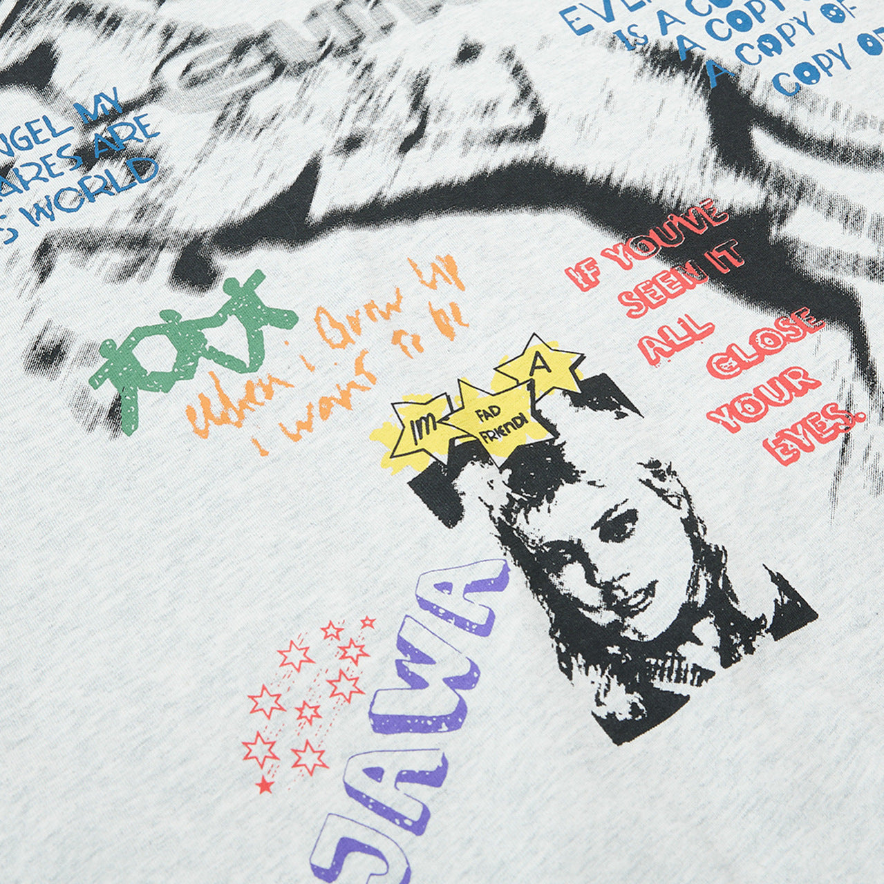Illustration Letter Print Short Sleeve T-Shirt