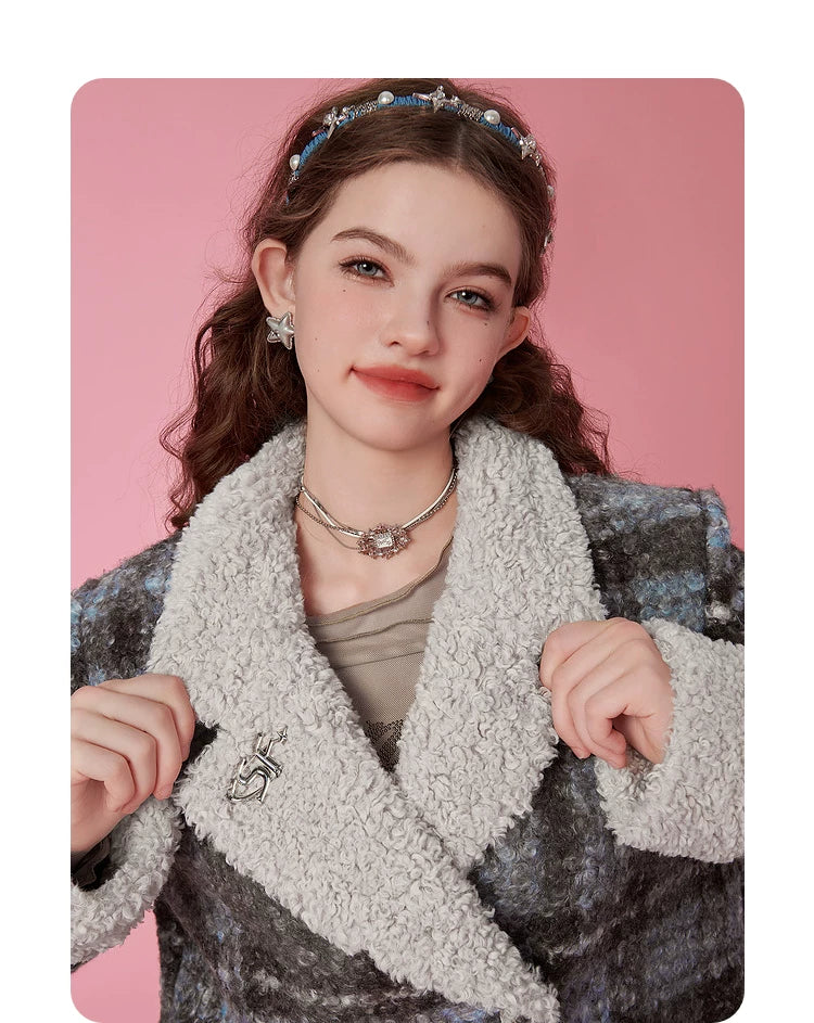 Plaid Mid-Length Coat