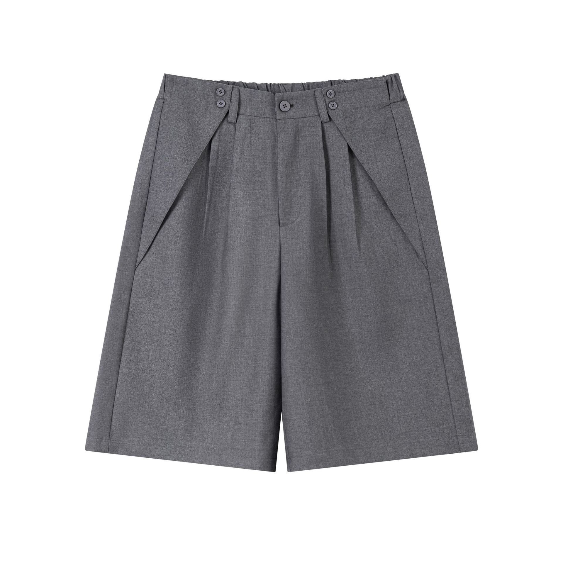 Pleats Wide Leg Jort