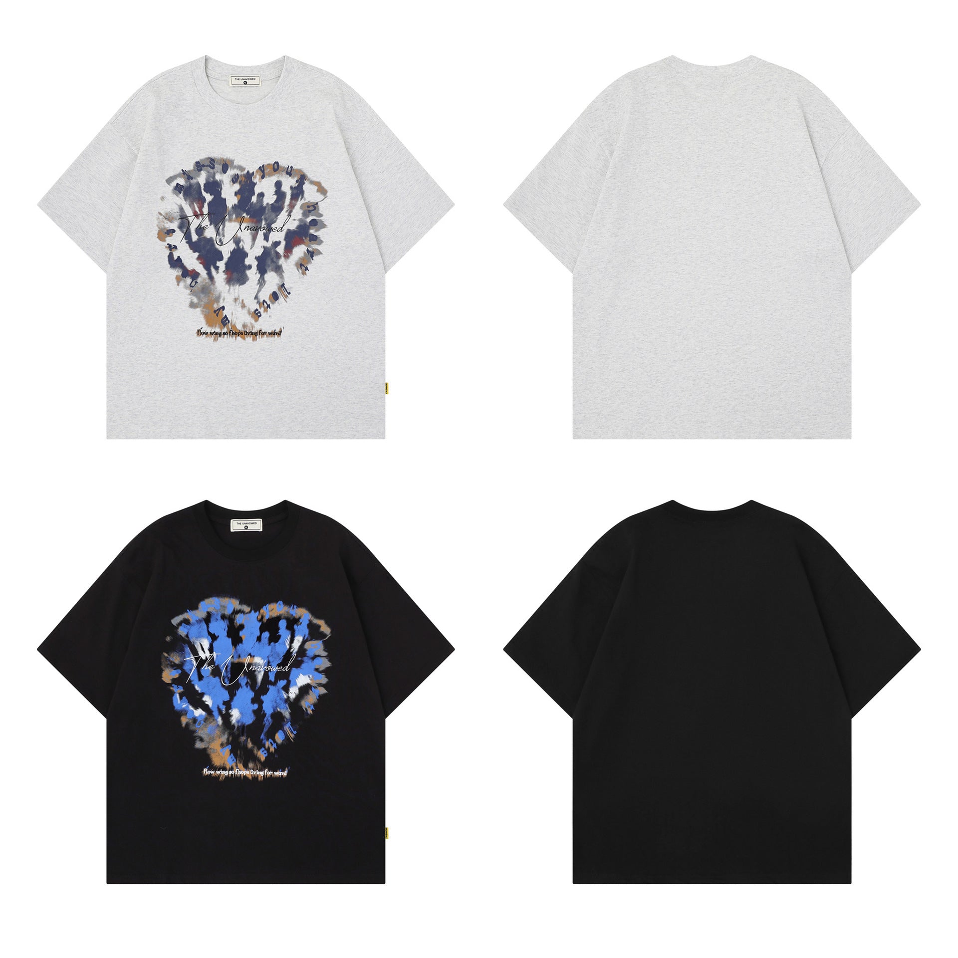 Heart Graffiti Oversize Short Sleeve T-Shirt