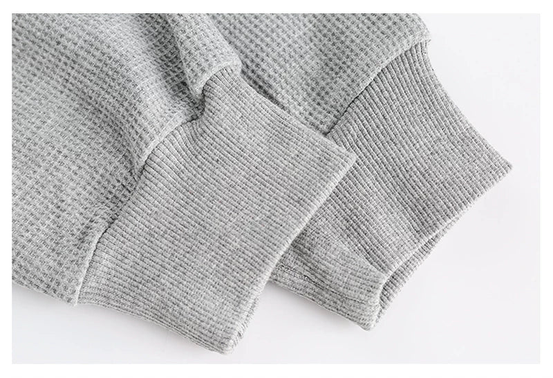 Oversized Polo Collar Sweatshirt