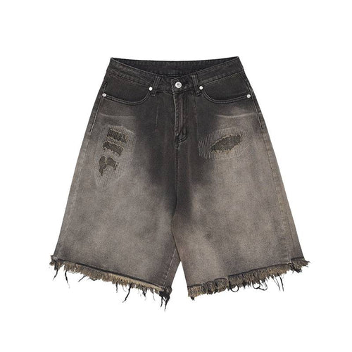 Retro Loose Washed Shorts - S / Black