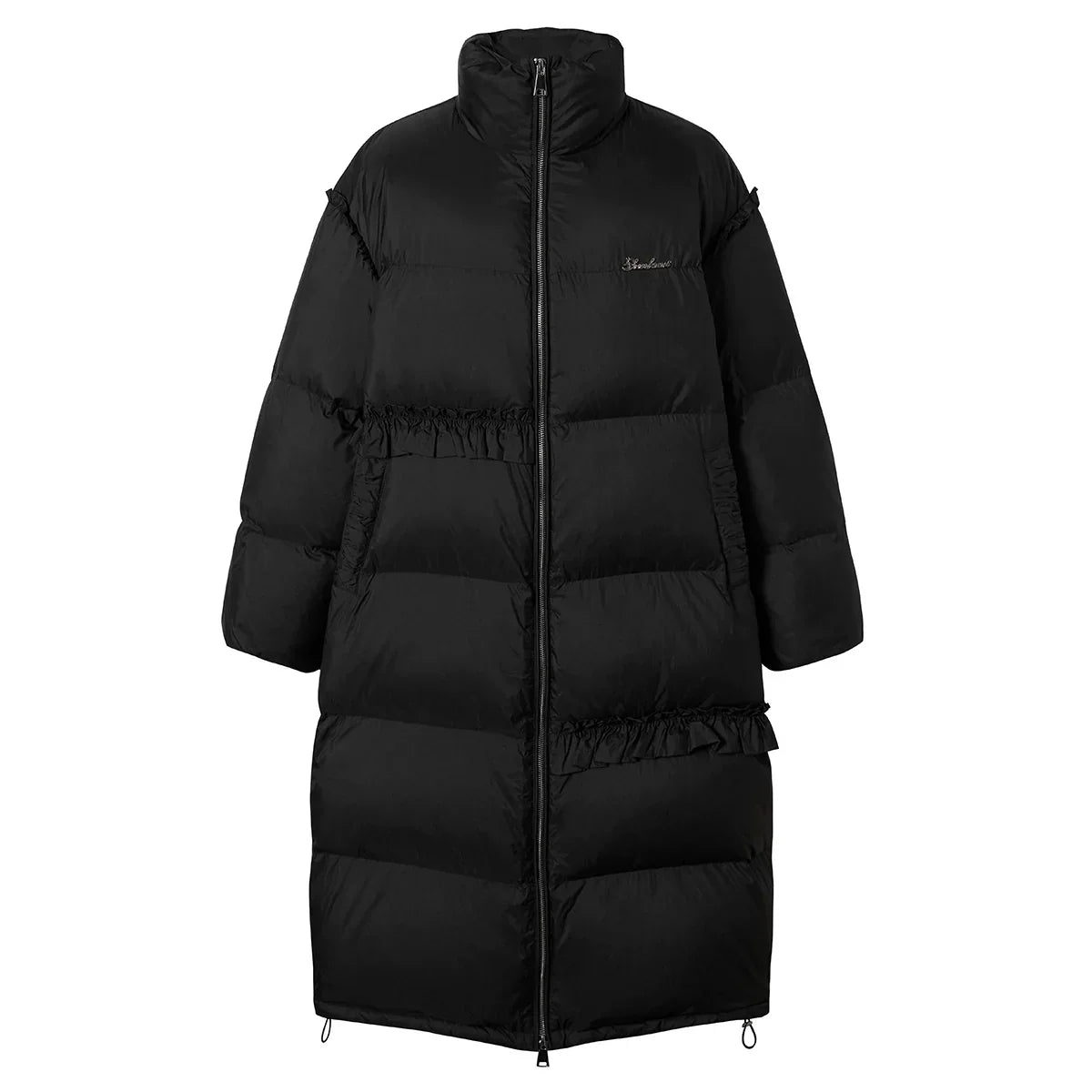 Stand Neck Long White Duck Down Coat