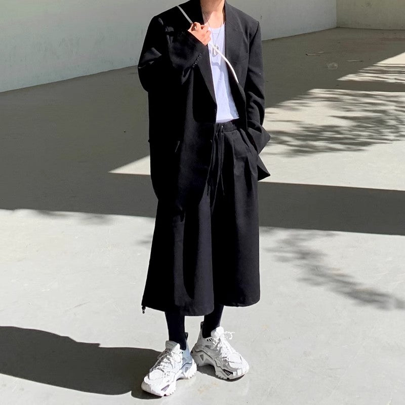 Wide-Leg Pleats Cropped Pants