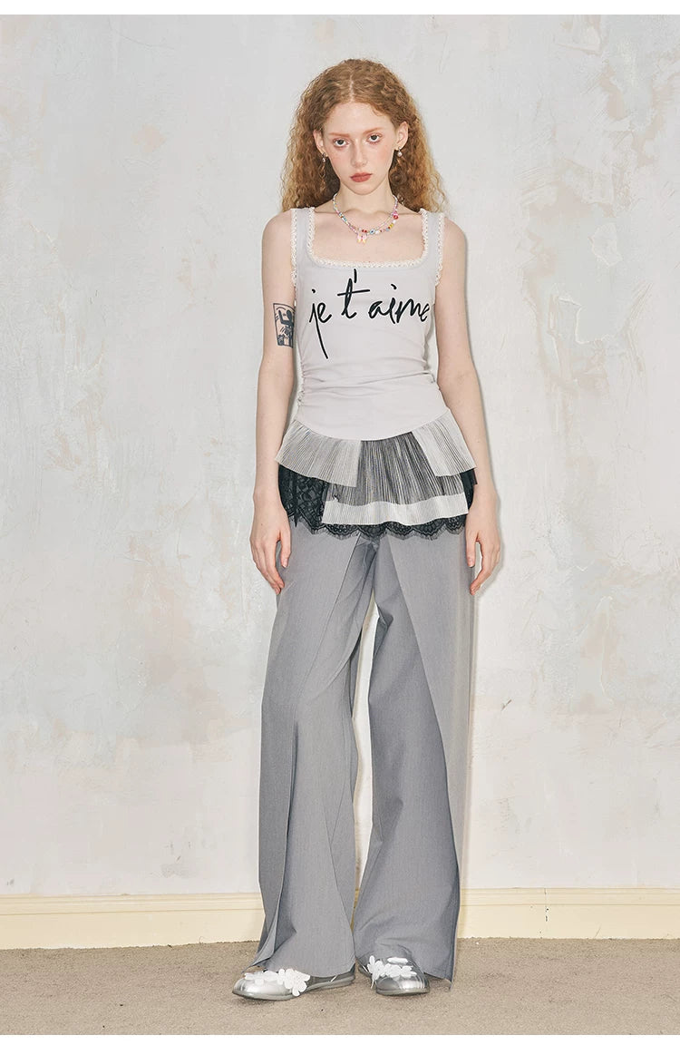 Letter Print Slim Fit Camisole