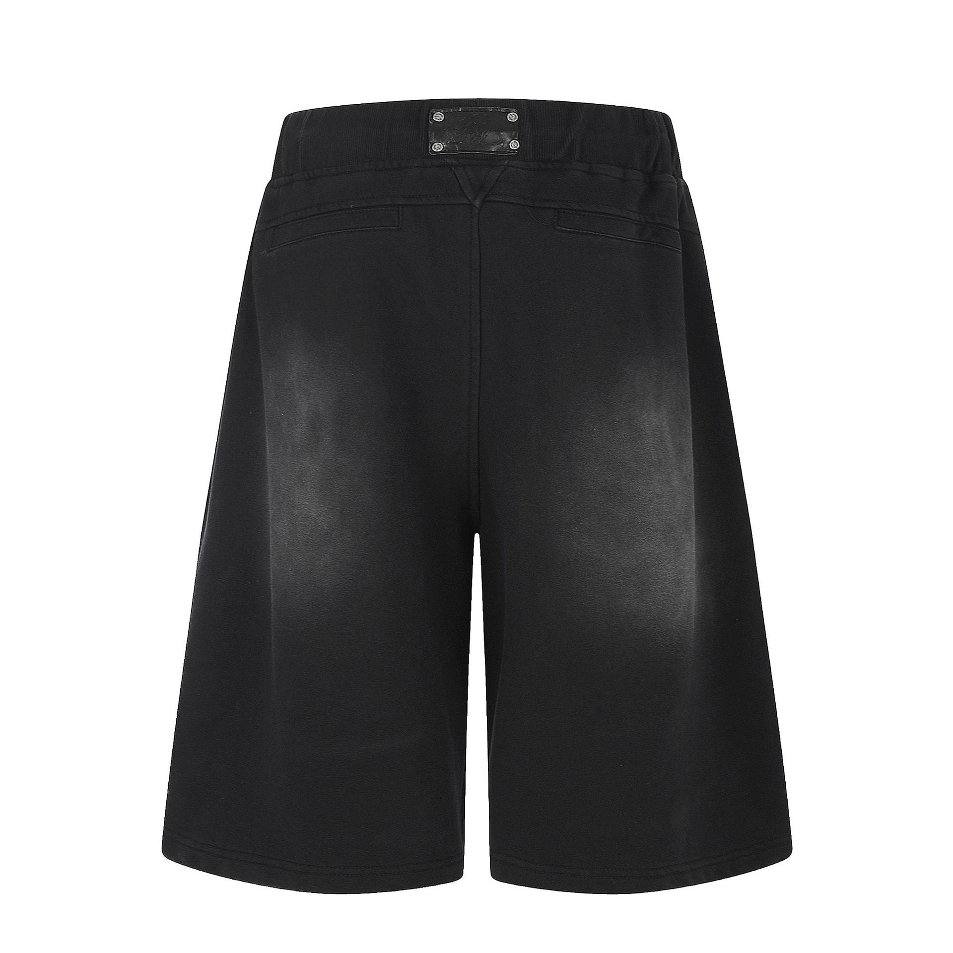 Washed Wide Leg Half Sweatpants
