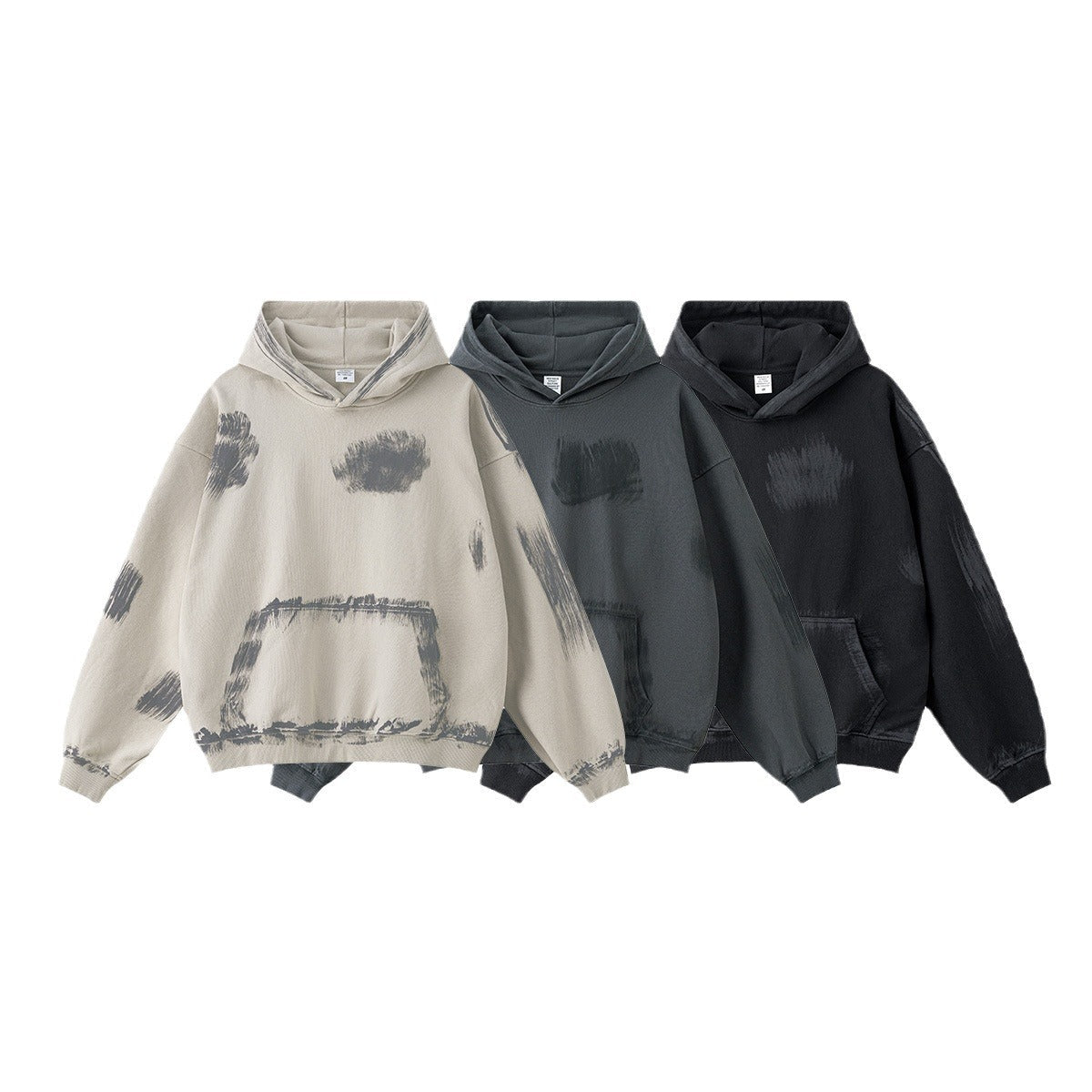 Oversize Brushed Paint Hoodie