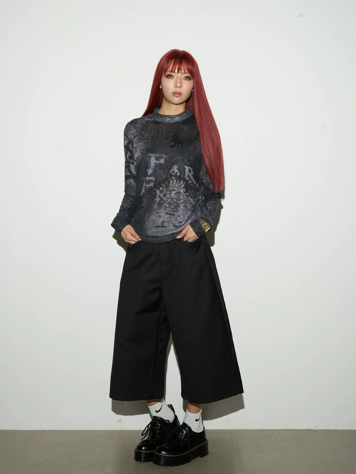 Ink Wash Long Sleeve T-Shirt