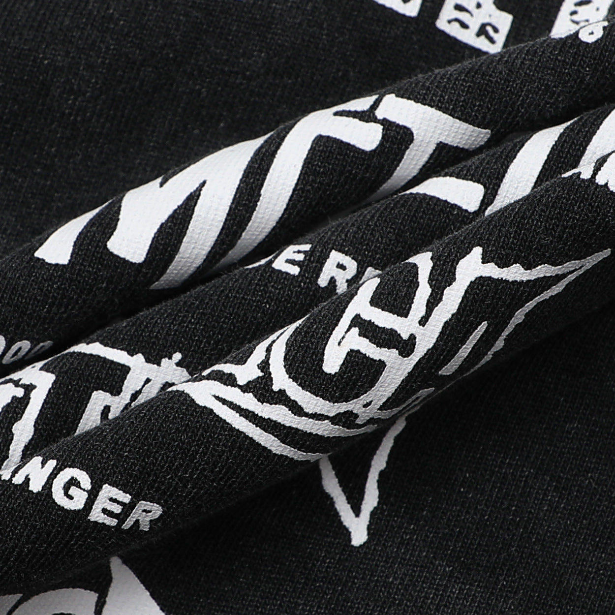 Graphic Print Stain Damage Oversize Short Sleeve T-Shirt