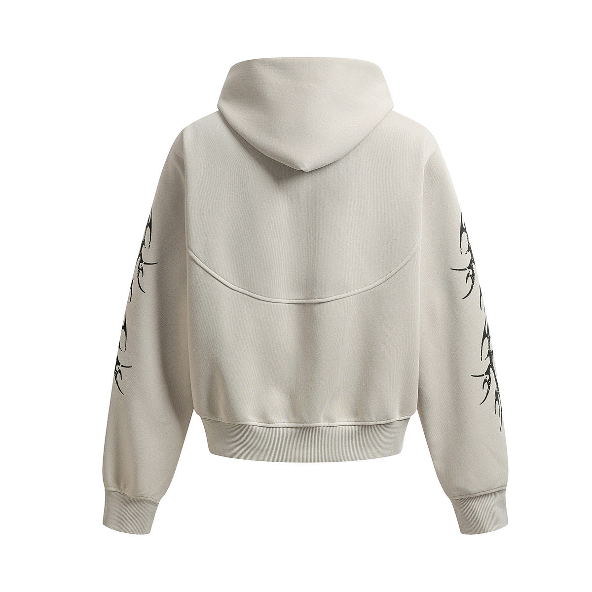 Thorn Print Zipper Hoodie & Thorn Print Wide Leg Sweatpants Setup