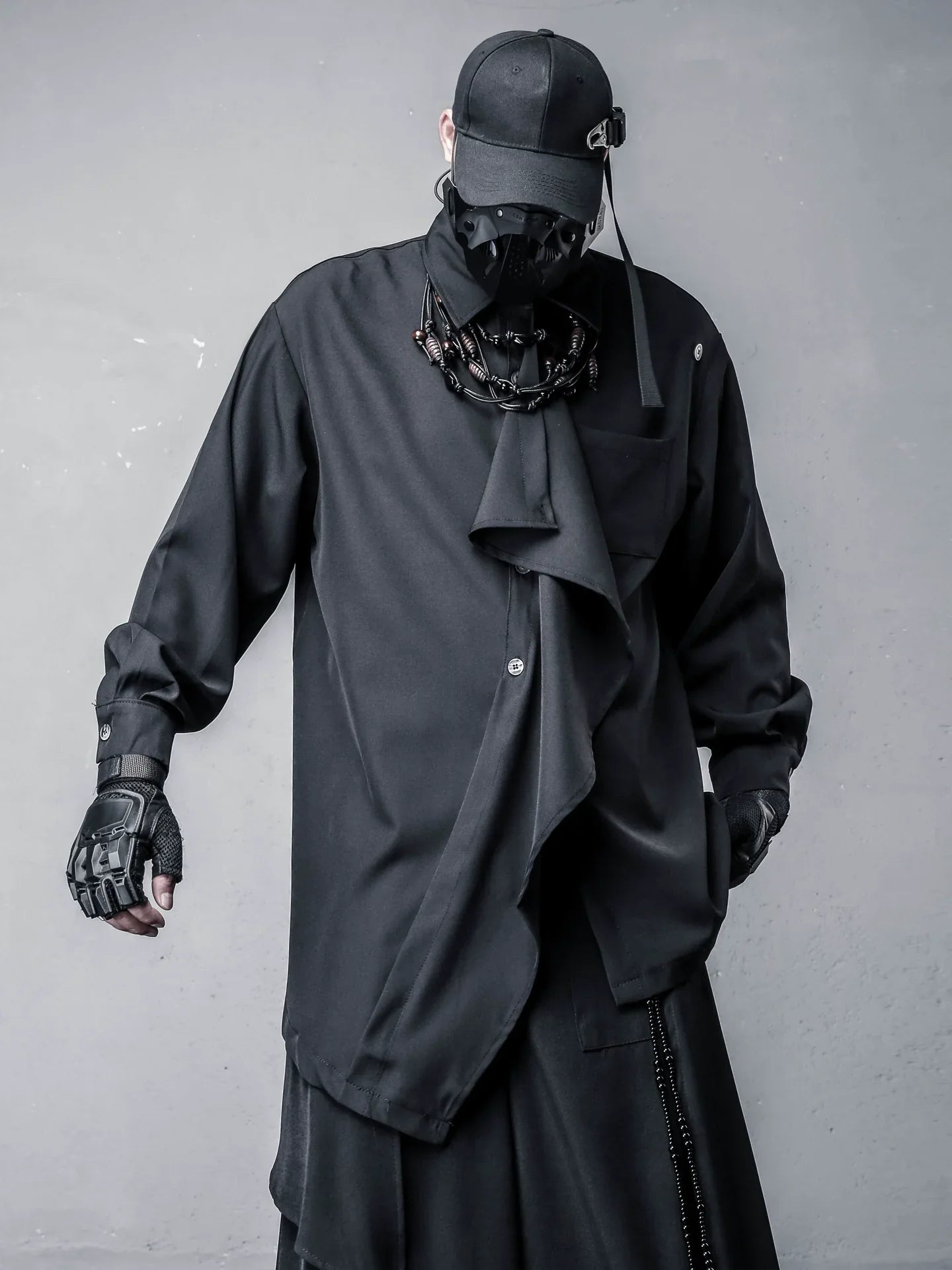 Deconstructed Irregular Design Long Sleeve Shirt