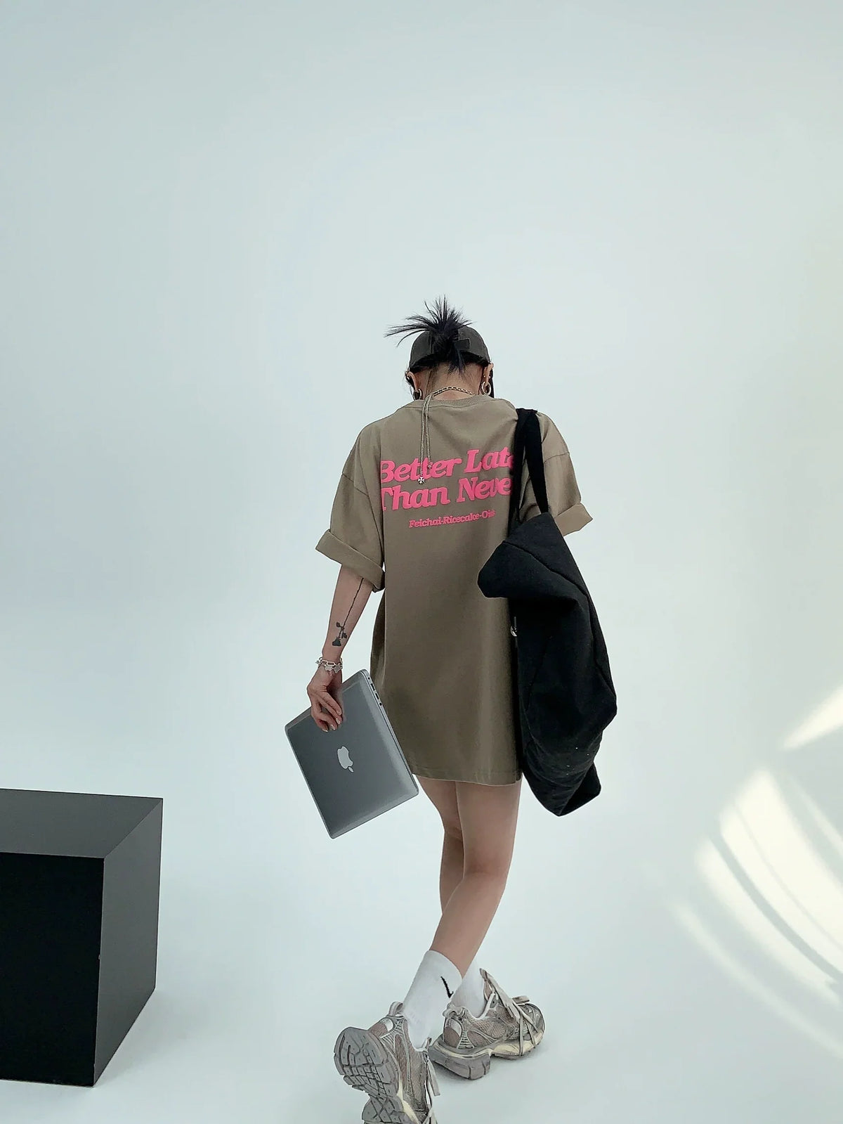 Pink Print Oversize Short Sleeve T-Shirt