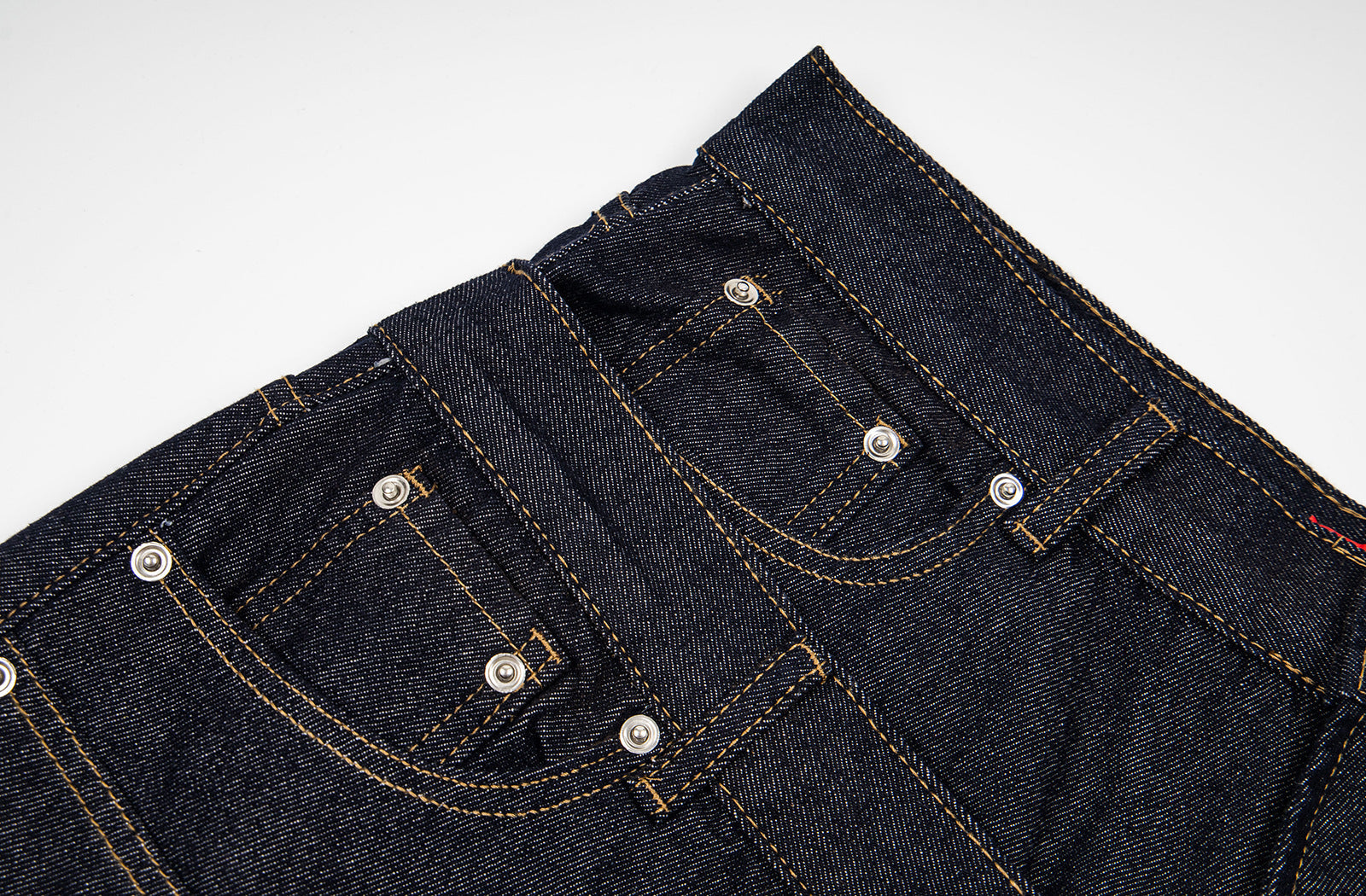 Fake Layered Double-Waist Wide Leg Denim Short Pants