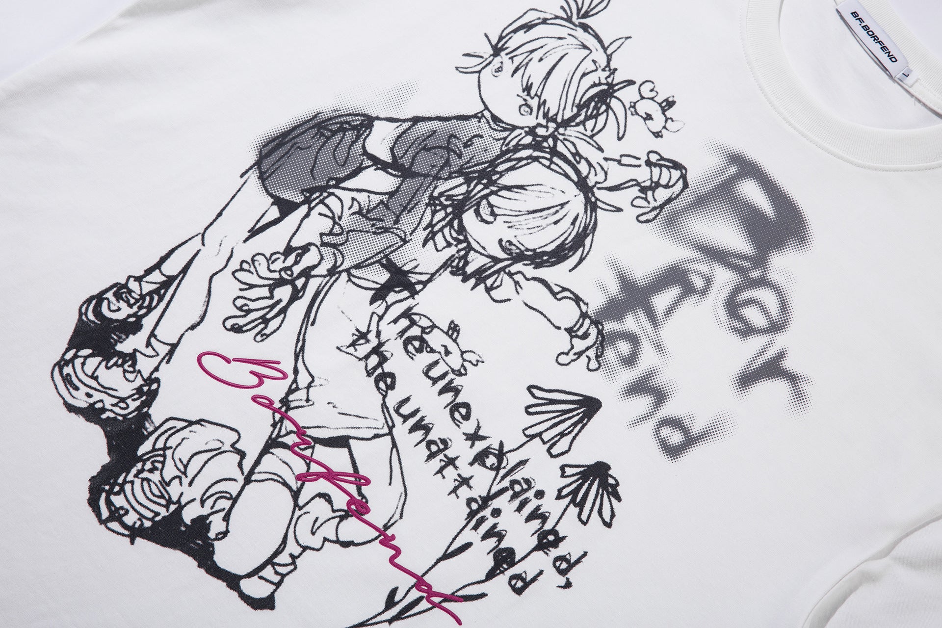 Illustration Graffiti Letter Short Sleeve T-Shirt
