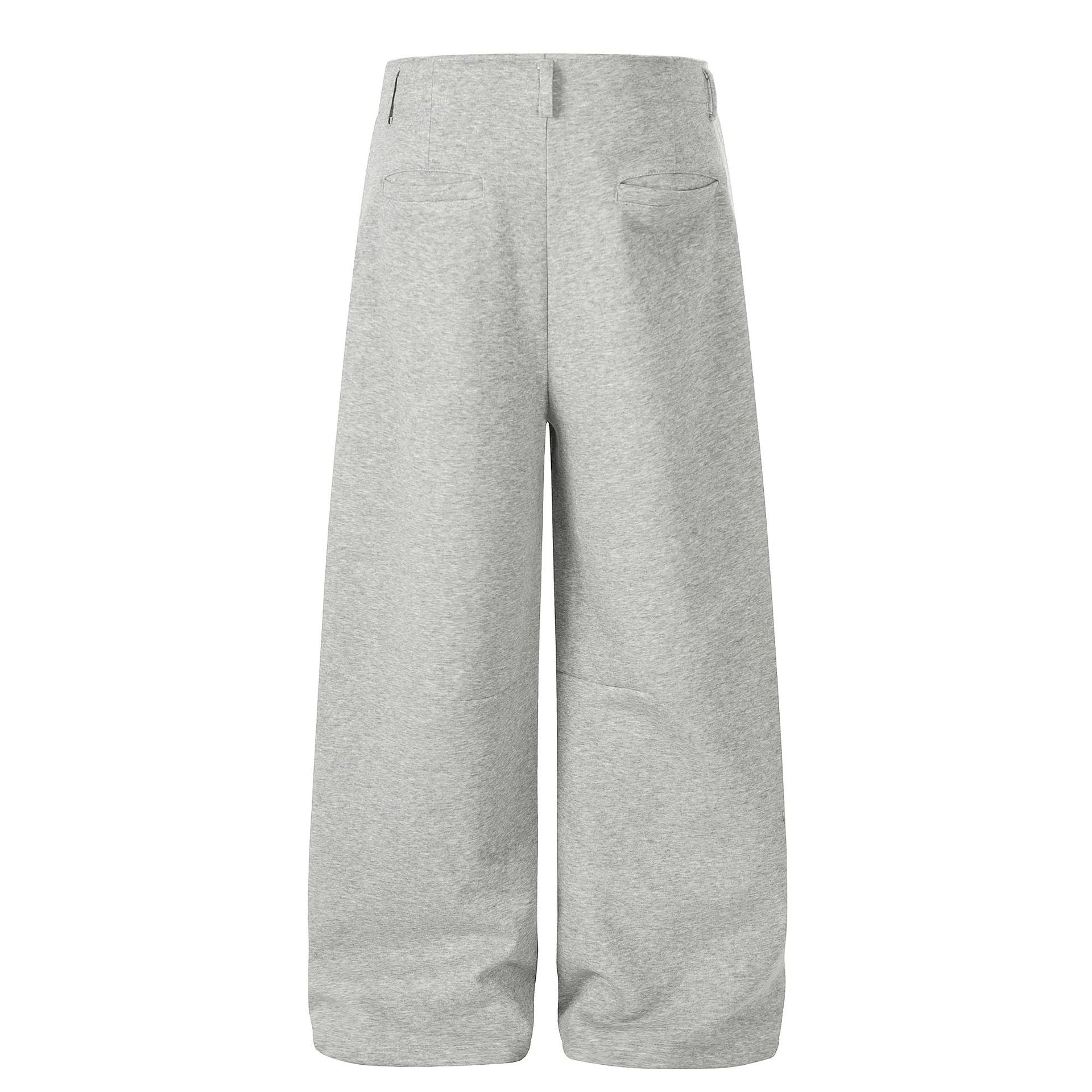 Deconstruction Irregular Curved Seam Wide Leg Sweatpants